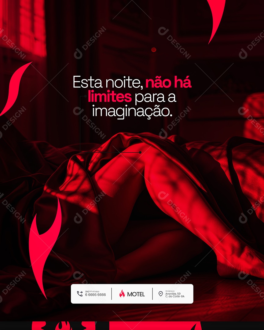 Motel Post Sex shop Esta Noite não há Limites Social Media PSD Editável