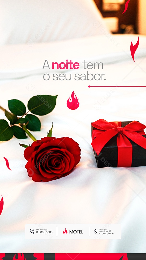 Motel Post Sex shop Noite tem o seu Sabor Story Social Media Noite tem o seu Sabor PSD Editável
