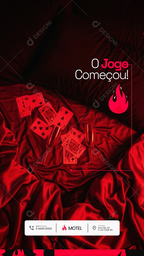 Motel Post Sex shop o Jogo Começou Story Social Media PSD Editável