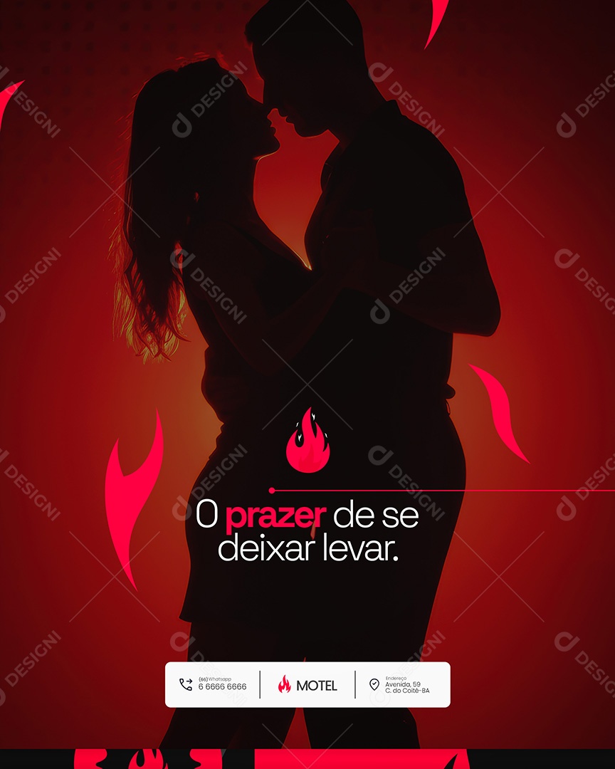 Motel Post Sex shop o Prazer de se Deixar Levar Social Media PSD Editável
