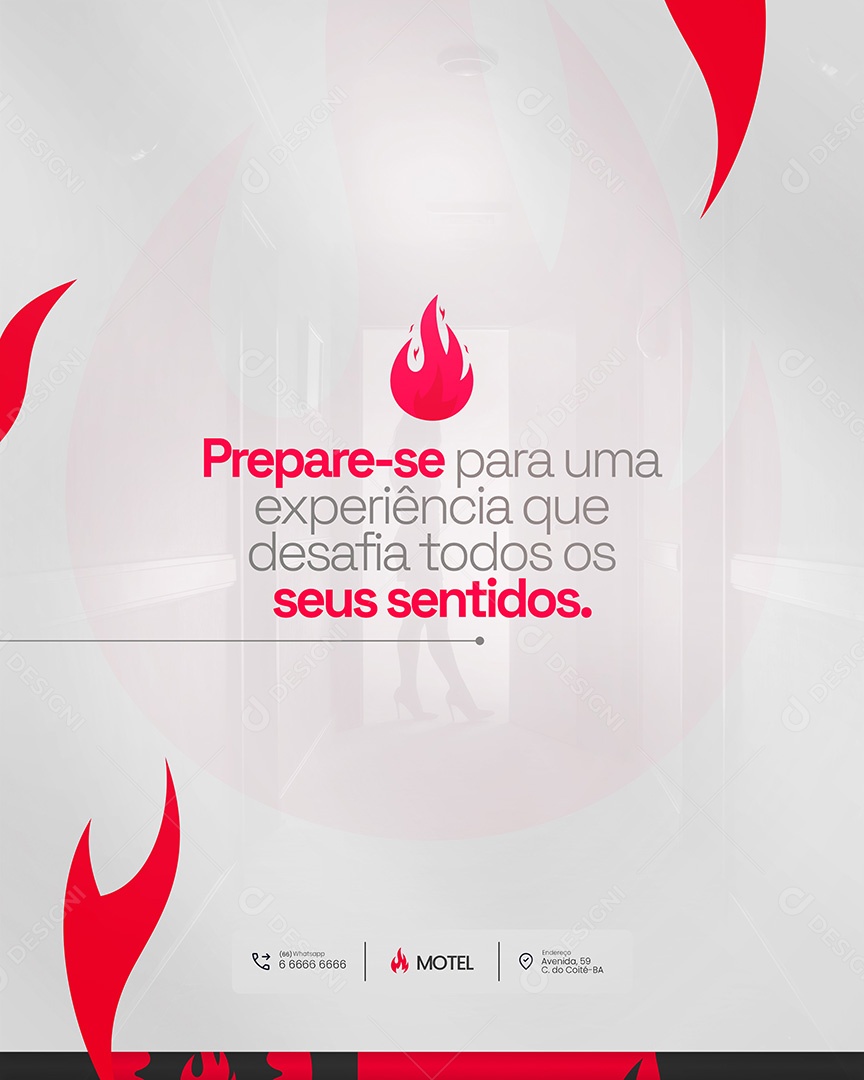 Motel Post Sex shop Prepare-se para uma Experiência que Desafia Todos os Seus Sentidos Feed Social Media PSD Editável