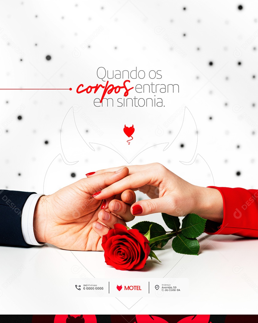 Motel Post Sex shop Quando os Corpos Entram em Sintonia Social Media PSD Editável