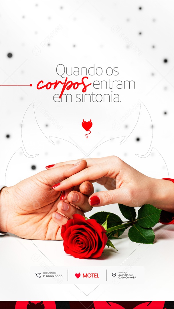 Motel Post Sex shop Quando os Corpos Entram em Sintonia Story Social Media PSD Editável