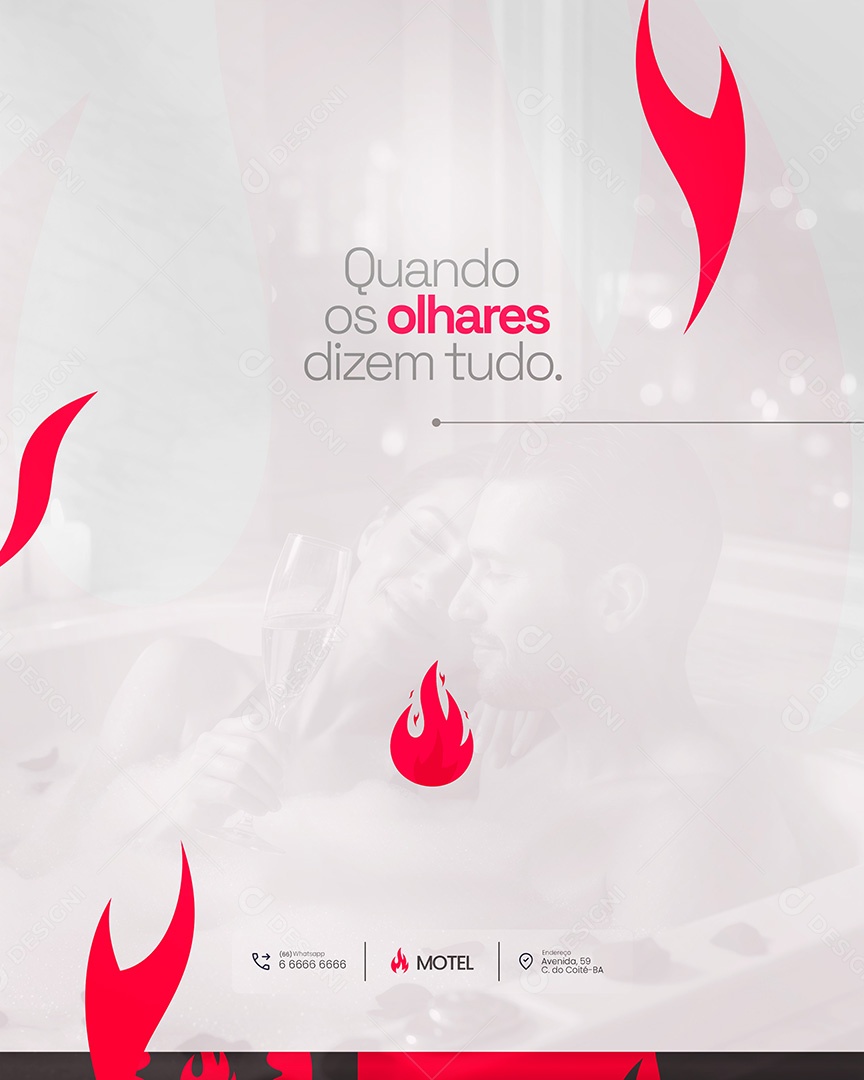 Motel Post Sex shop Quando os Olhares Dizem Tudo Social Media PSD Editável