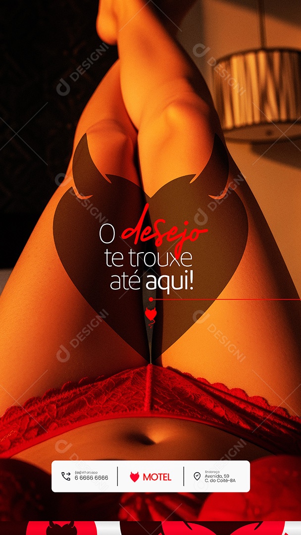 Motel Post Sex shop Story Social Media o Desejo te Trouxe Até Aqui PSD Editável