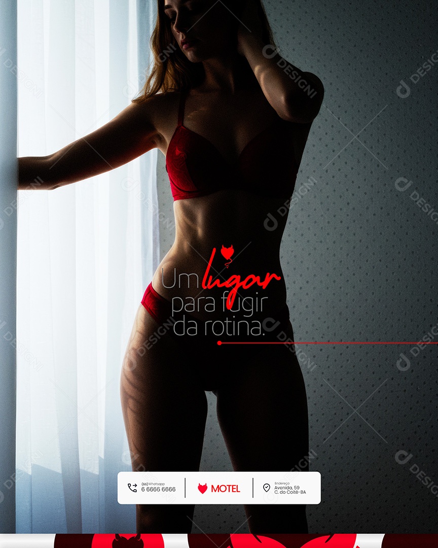 Motel Post Sex shop Um Lugar para Fugir da Rotina Social Media PSD Editável