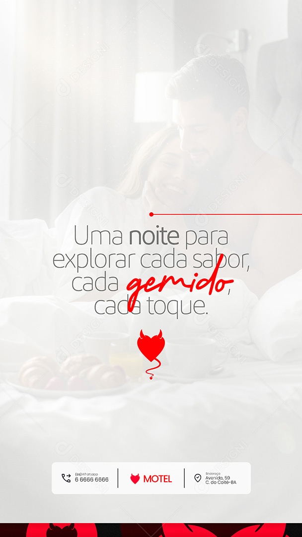 Motel Post Sex shop uma Noite para Explorar Cada Sabor Story Social Media PSD Editável