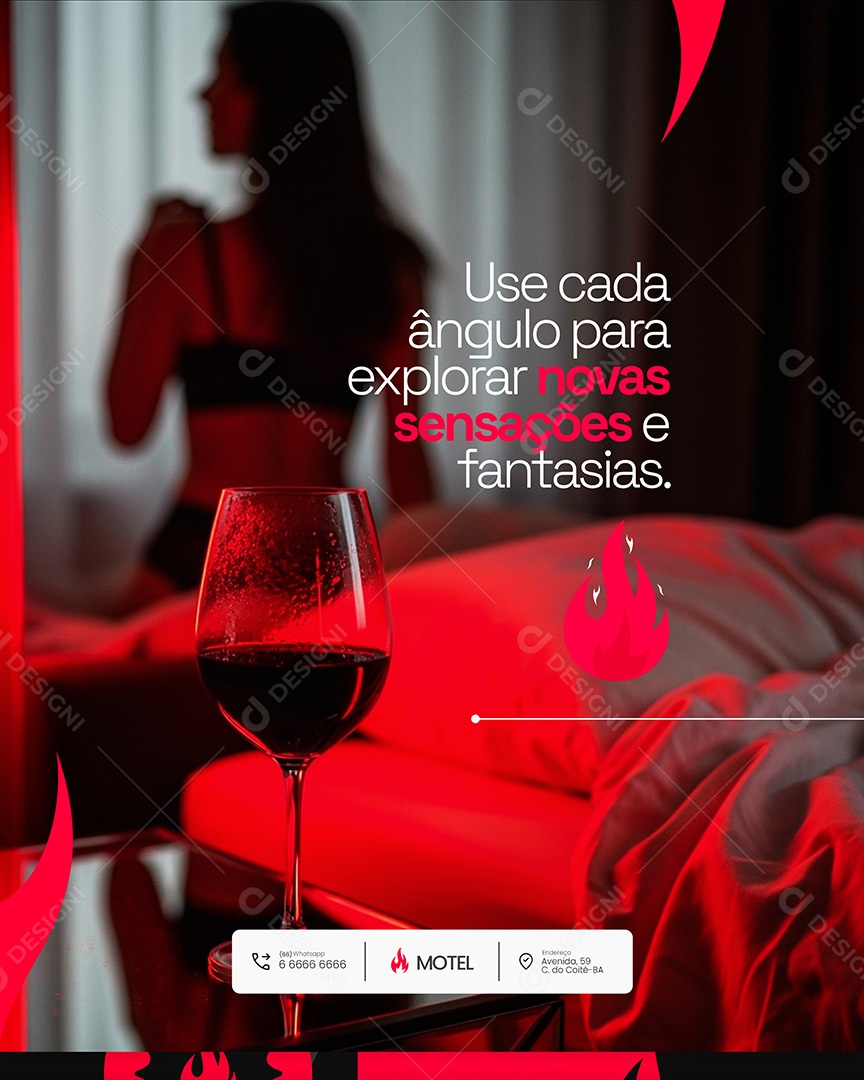 Motel Post Sex shop use Cada Ângulo Social Media PSD Editável