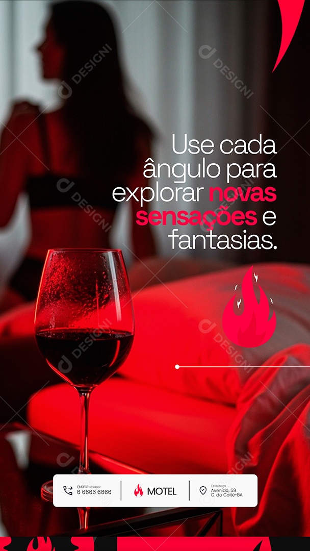 Motel Post Sex shop use Cada Ângulo Story Social Media PSD Editável