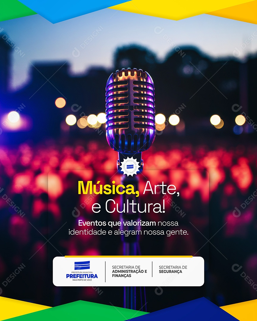 Música Arte Cultura Prefeitura Municipal Social Media PSD Editável