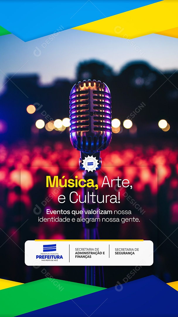 Música Arte Cultura Prefeitura Municipal Story Social Media PSD Editável