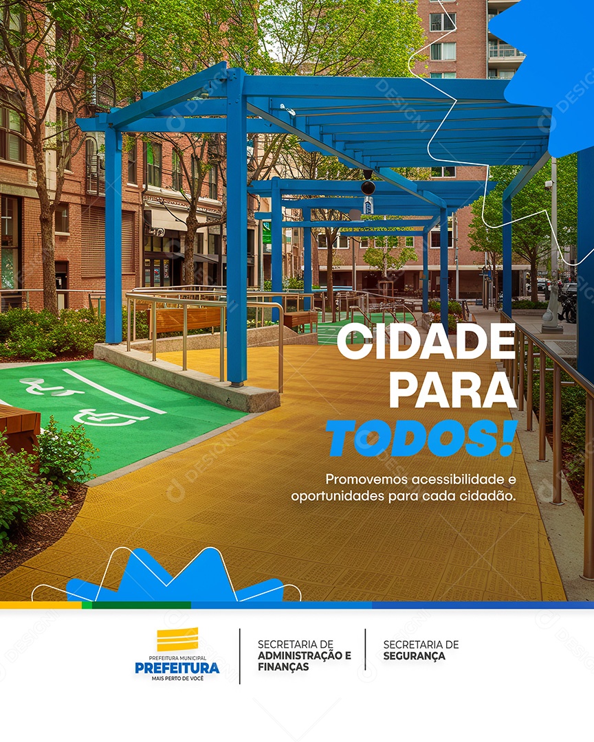 Prefeitura Flyer Cidade para Todos Social Media PSD Editável