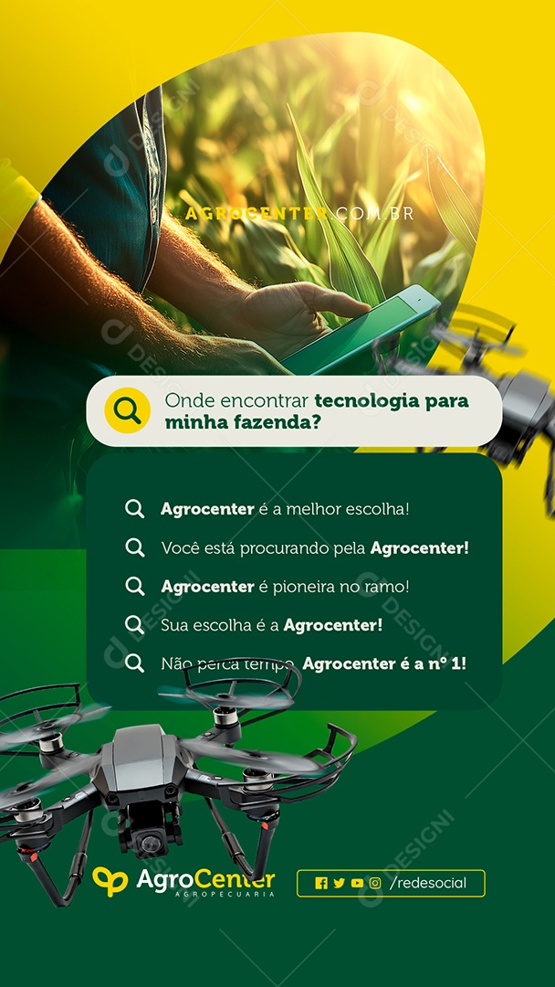 Story Agropecuária Onde Encontrar Tecnologia para Minha Fazenda Social Media PSD Editável