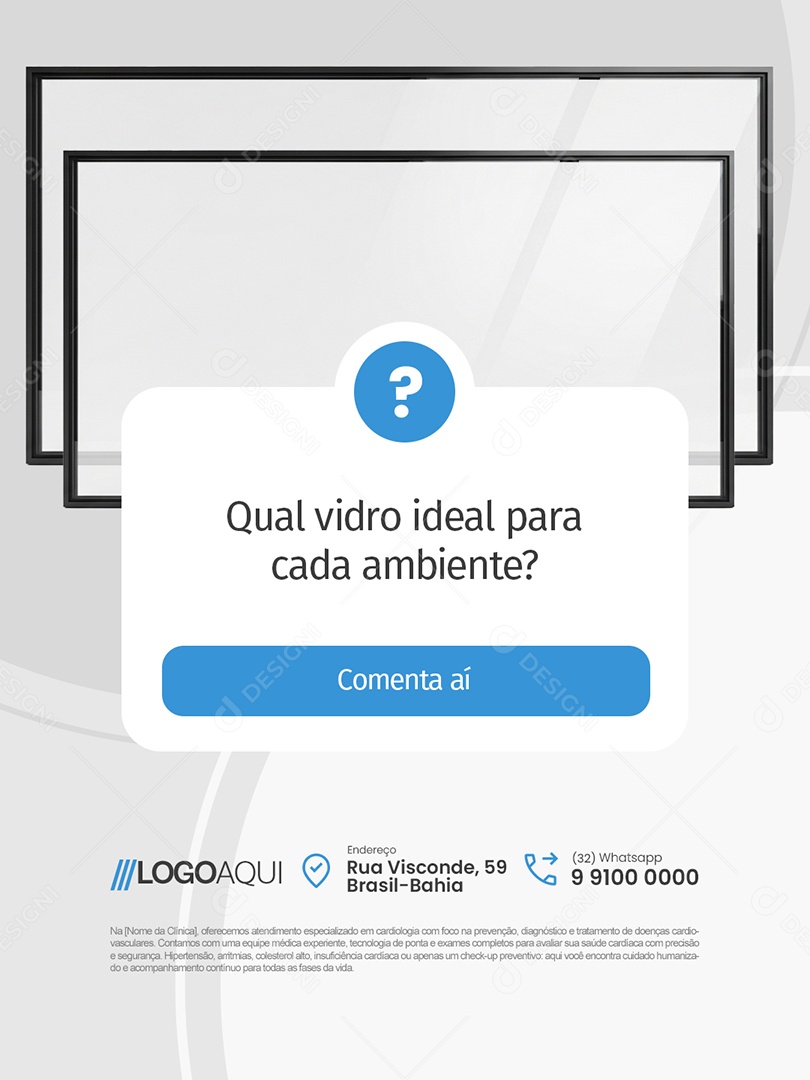 Vidraria Qual Vidro Ideal para Cada Ambiente Social Media PSD Editável