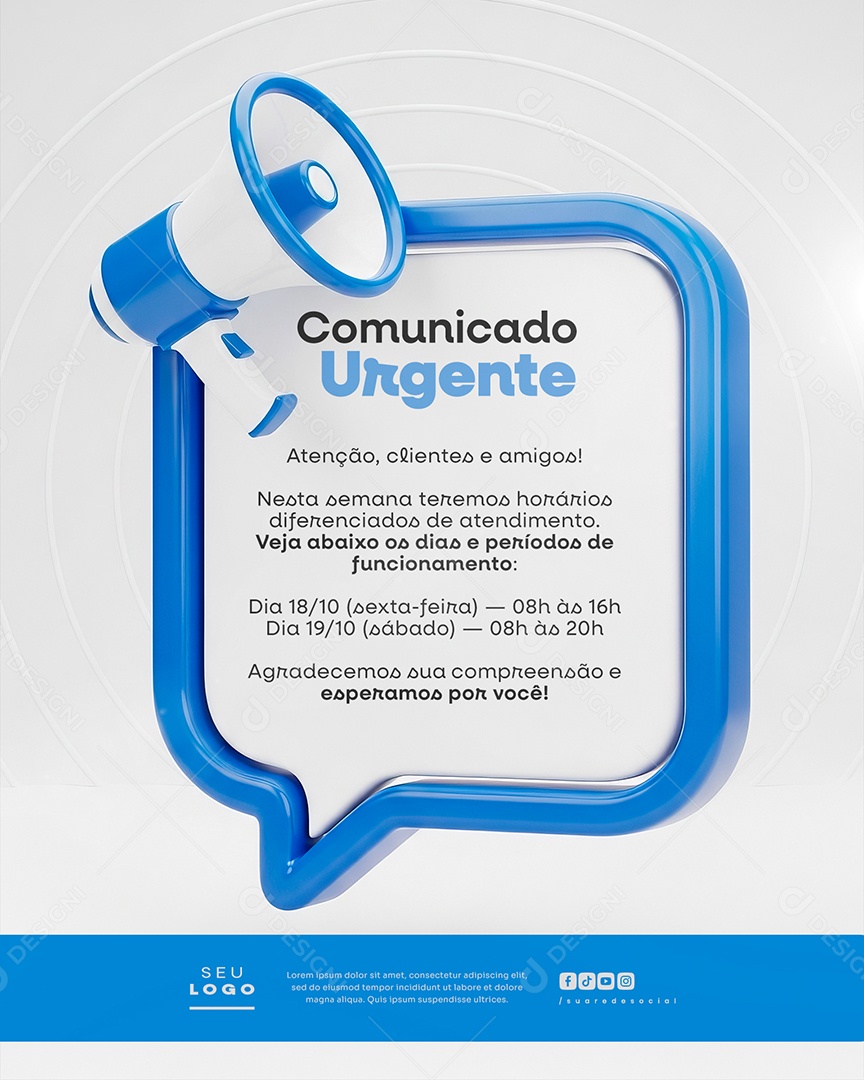 Comunicado Urgente Social Media Psd Editável (10)