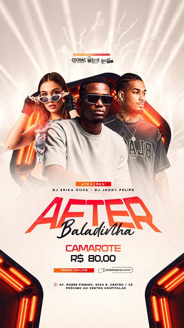 Story Flyer Próximos Shows After Baladinha Social Media PSD Editável