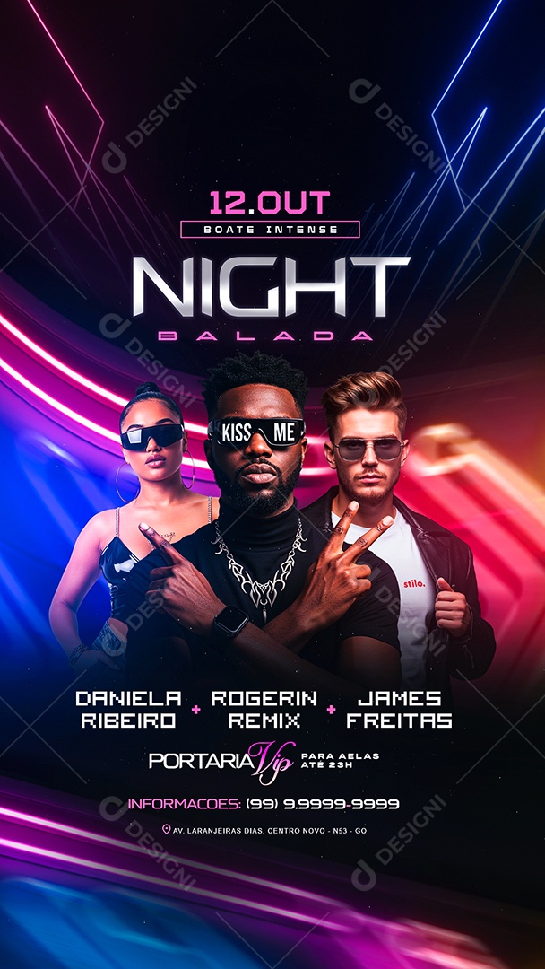 Story Flyer Próximos Shows Night Balada Social Media PSD Editável