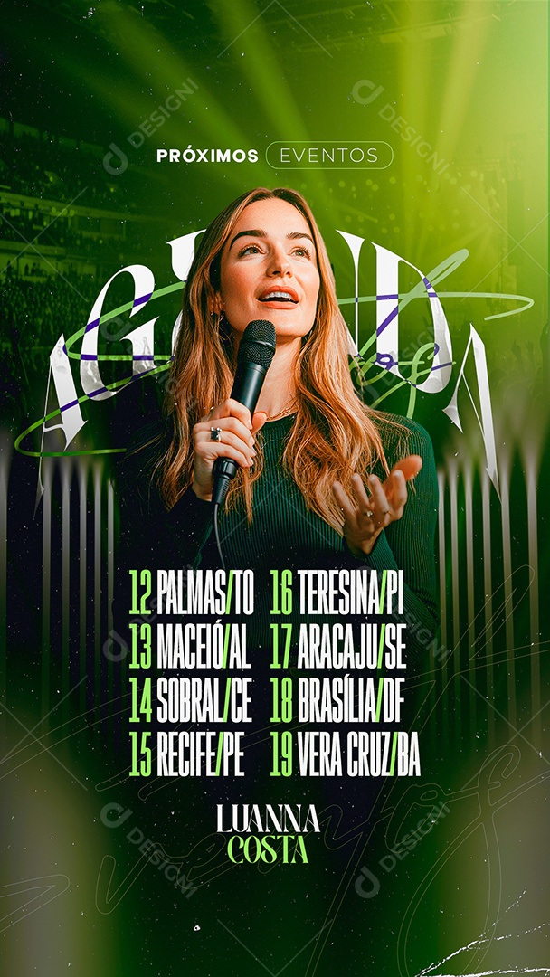 Story Flyer Gospel Próximos Eventos Social Media PSD Editável