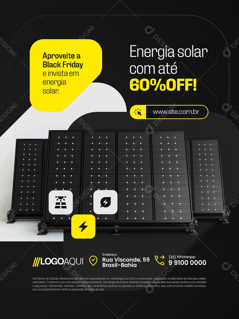 Black Friday Aproveite e Invista em Energia Solar Social Media PSD Editável