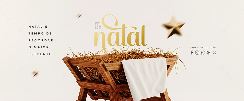 Carrossel Feliz Natal 25 de Dezembro Social Media PSD Editável