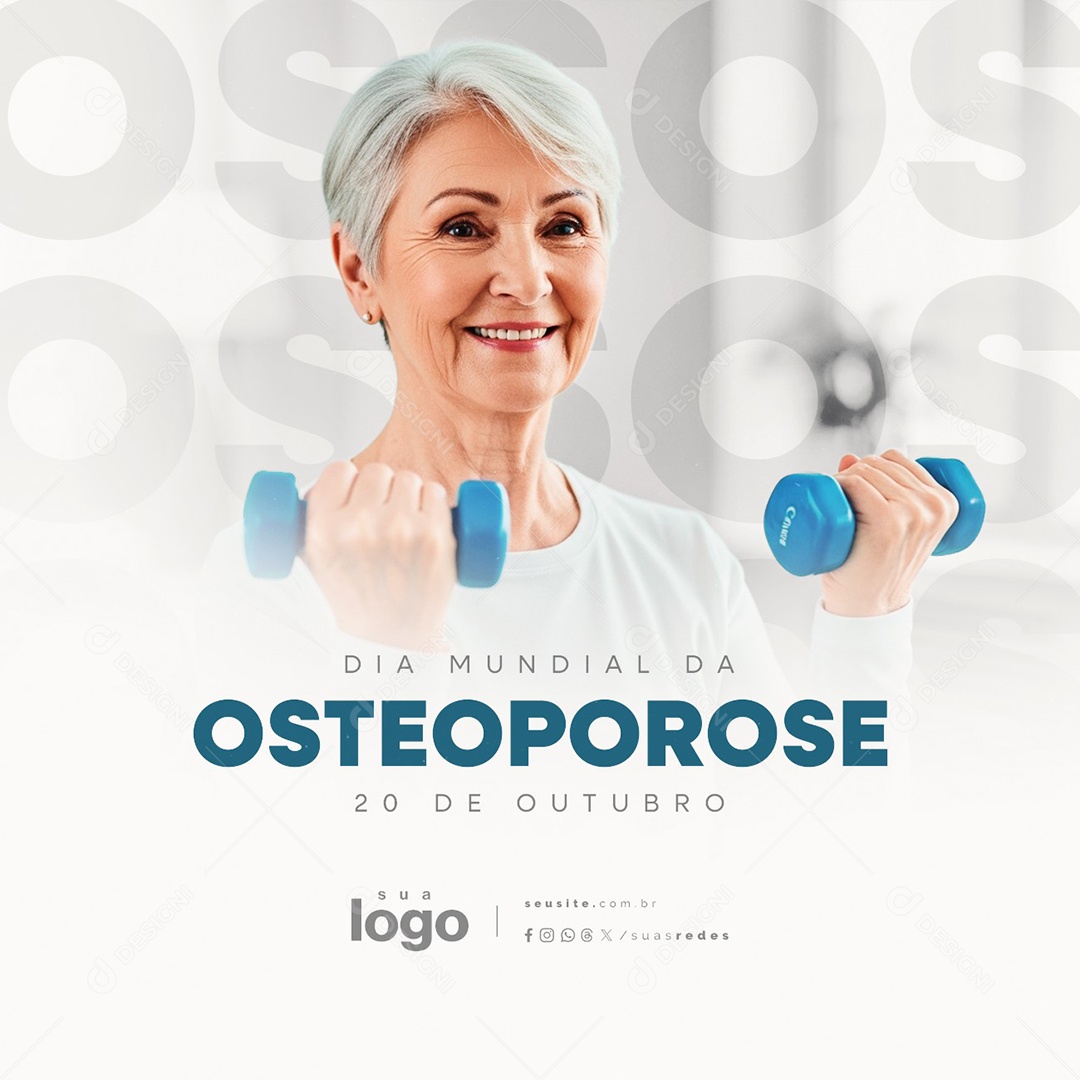 Dia Mundial da Osteoporose 20 de Outubro Social Media PSD Editável
