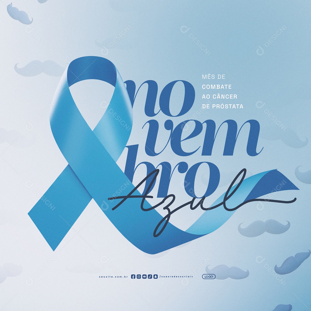 Novembro Azul Mês de Combate ao Câncer de Próstata Social Media PSD Editável