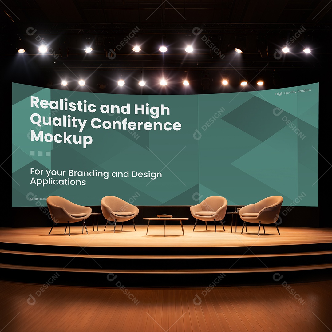 Sala de Conferência Mockup PSD Editável