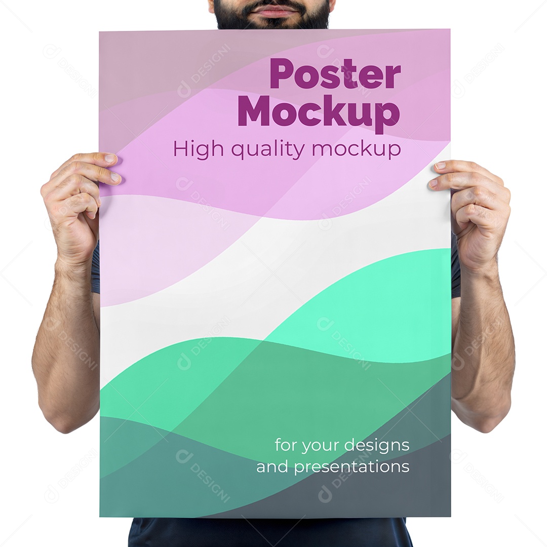 Mockup Poster Publicitário PSD Editável