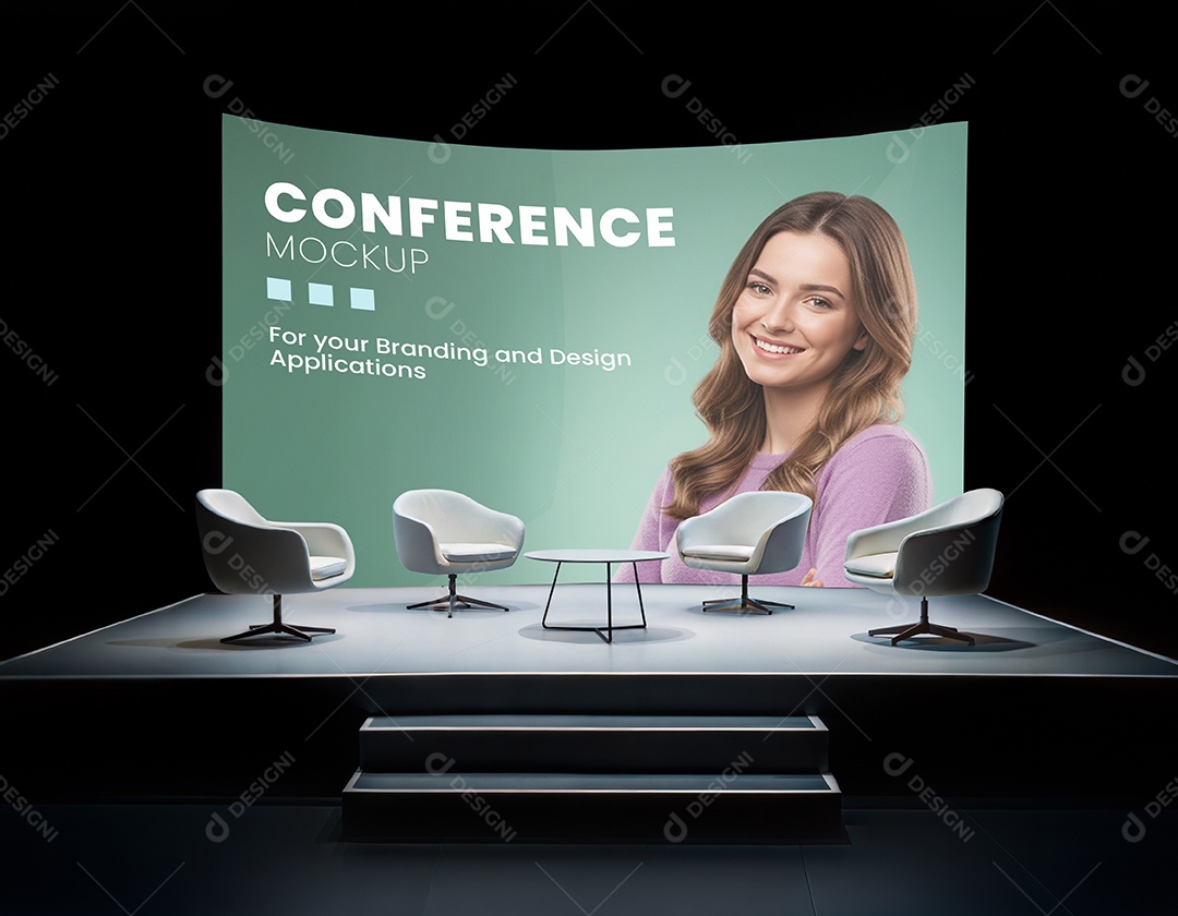 Mockup Espaço de Conferência PSD Editável