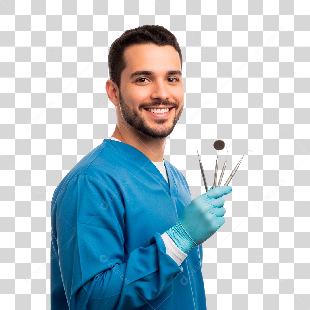 Dentista de Jaleco PNG Transparente