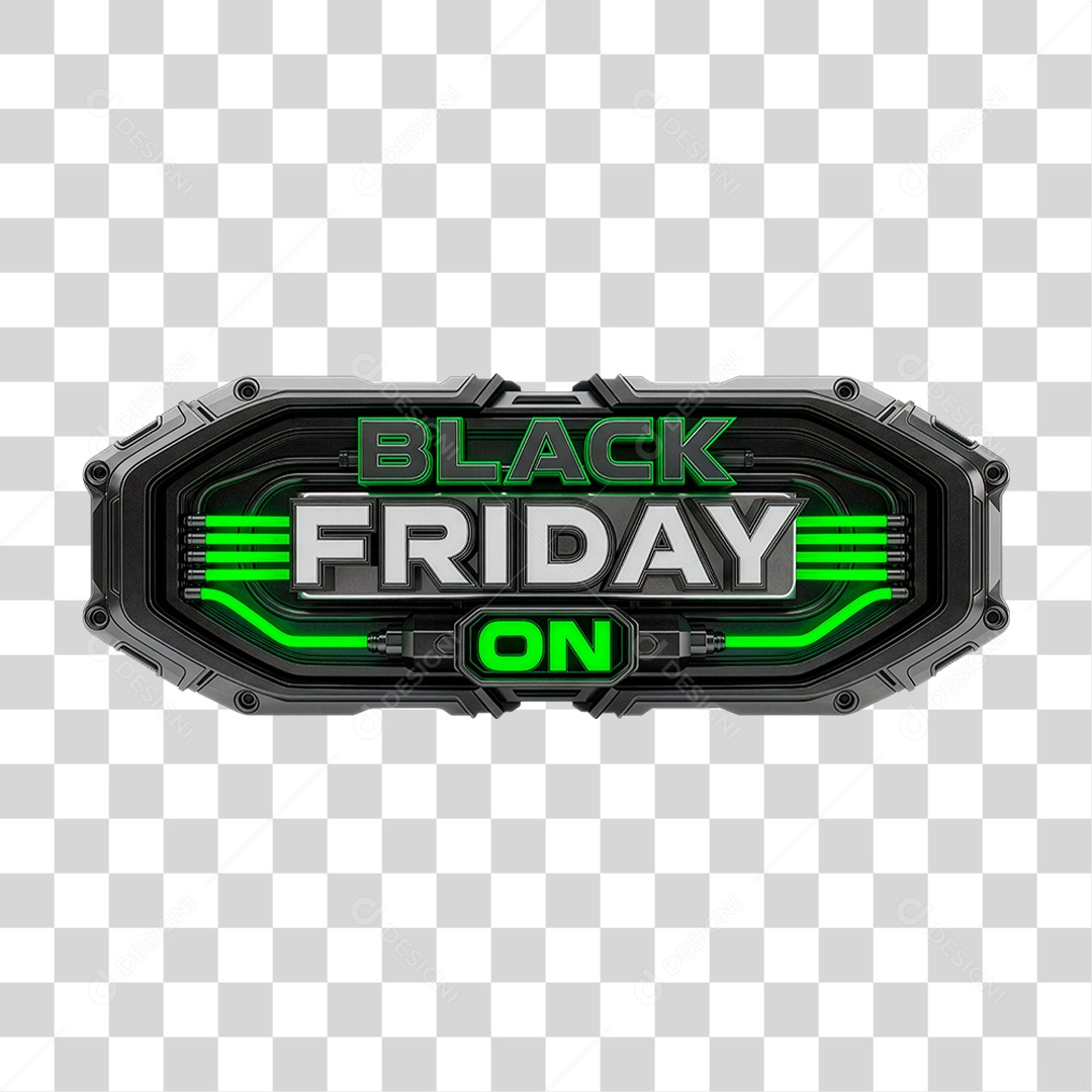 Selo 3D Black Friday On PNG Transparente