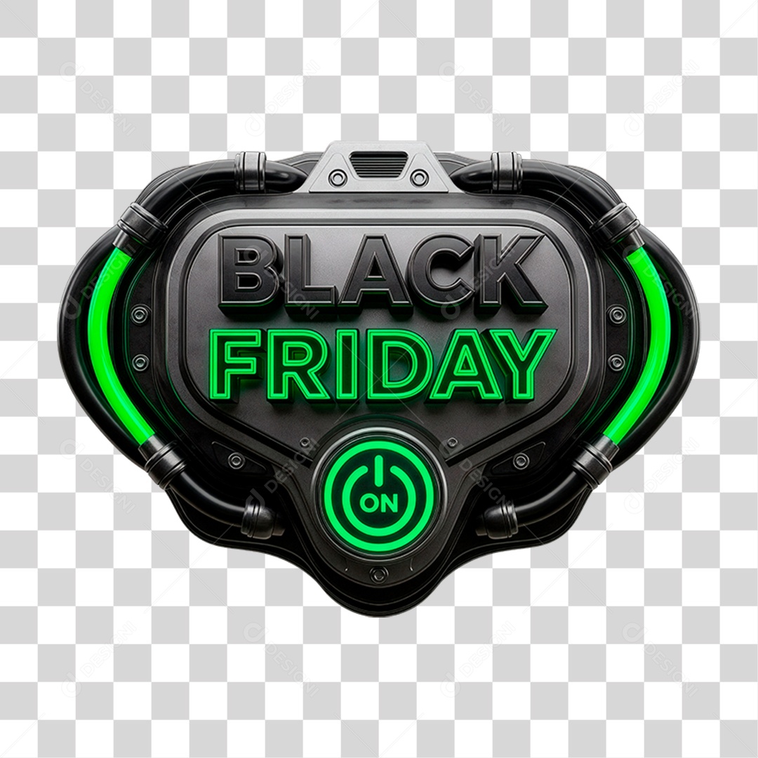 Selo 3D Black Friday PNG Transparente