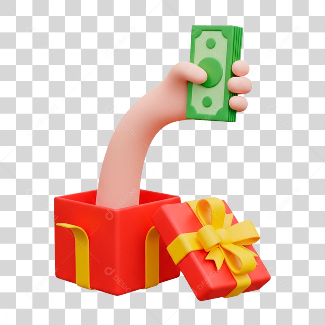 Mão Segurando Dinheiro PNG Transparente