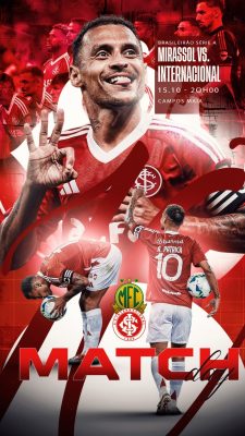 Futebol Brasileirão Série A Mirassol vs Internacional Match PSD Editável