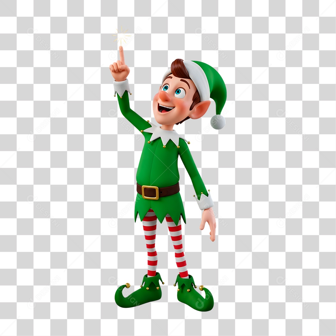 Personagem 3D Duende PNG Transparente