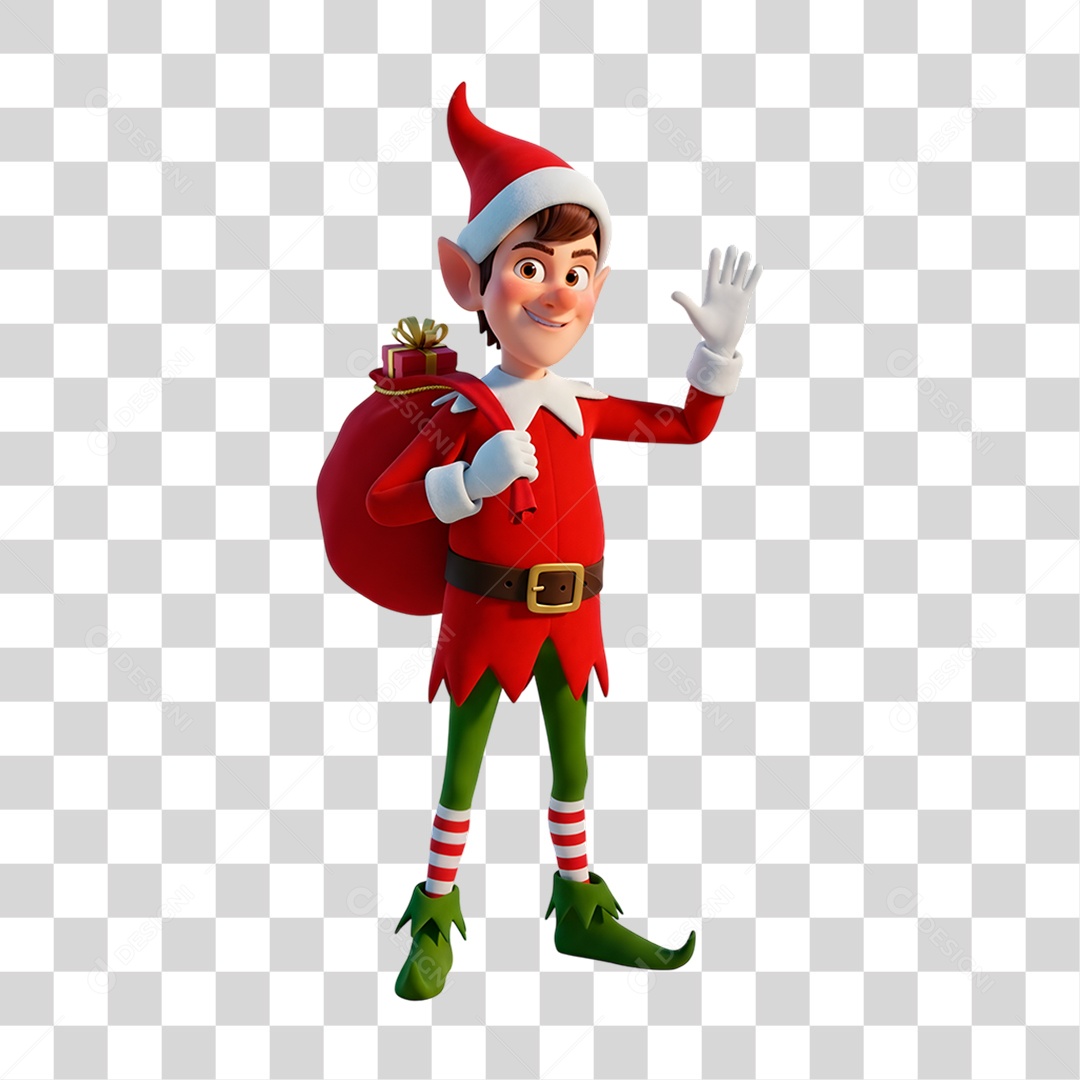 Personagem 3D Duende PNG Transparente