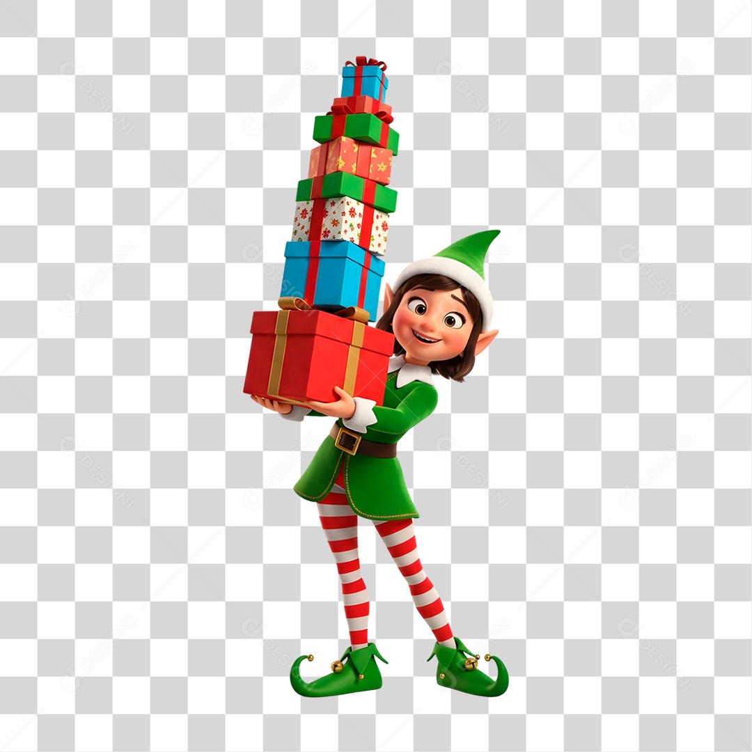 Personagem 3D Duende PNG Transparente