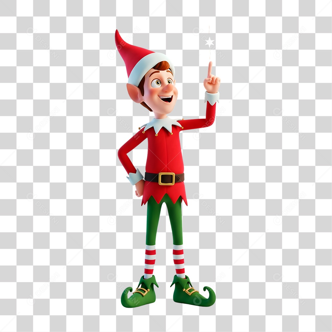 Personagem 3D Duende PNG Transparente