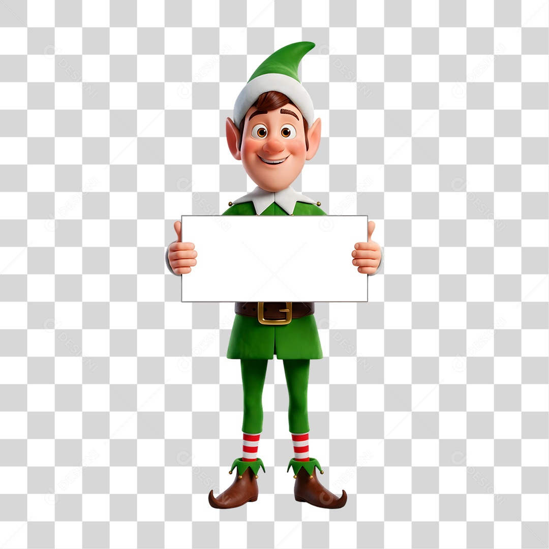 Personagem 3D Duende PNG Transparente