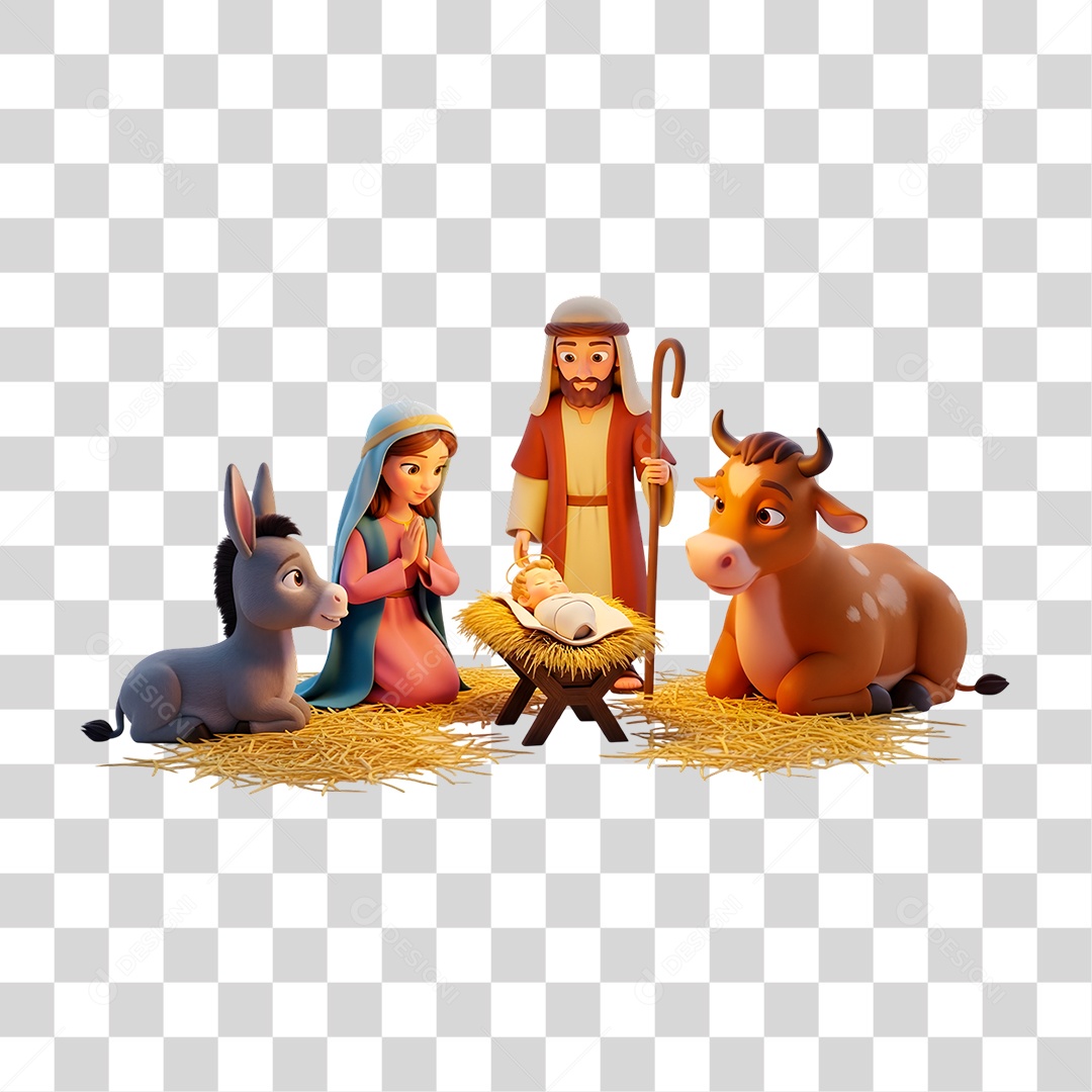 Presépio Nascimento de Jesus PNG Transparente