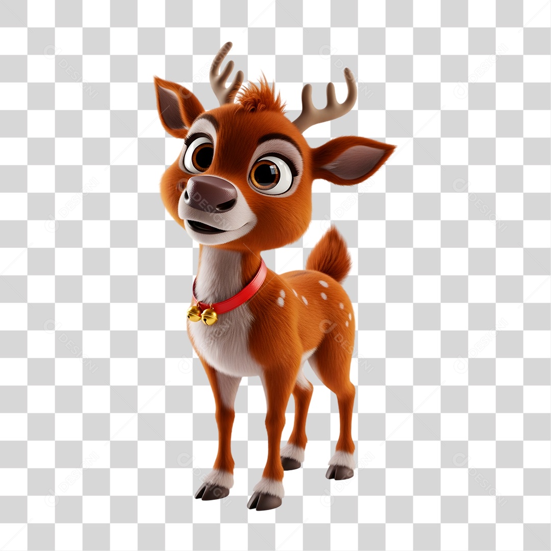 Mascote 3D Rena PNG Transparente