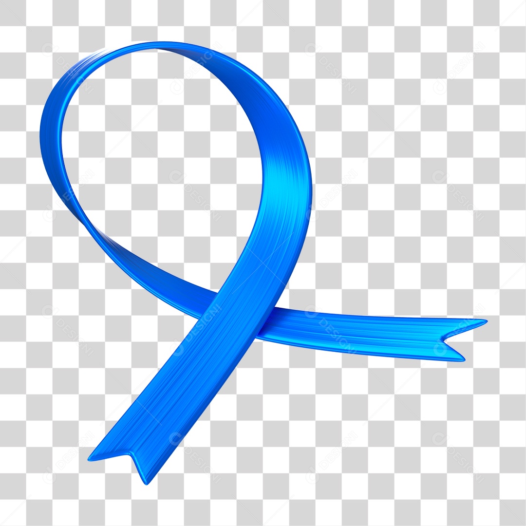 Laço Azul de Conscientização PNG Transparente