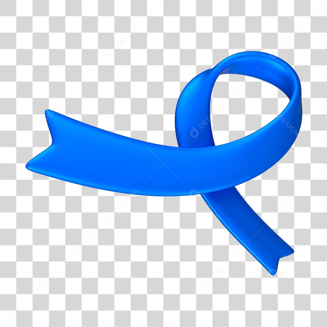 Laço Azul de Conscientização PNG Transparente
