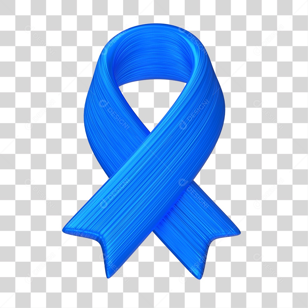 Laço Azul de Conscientização PNG Transparente