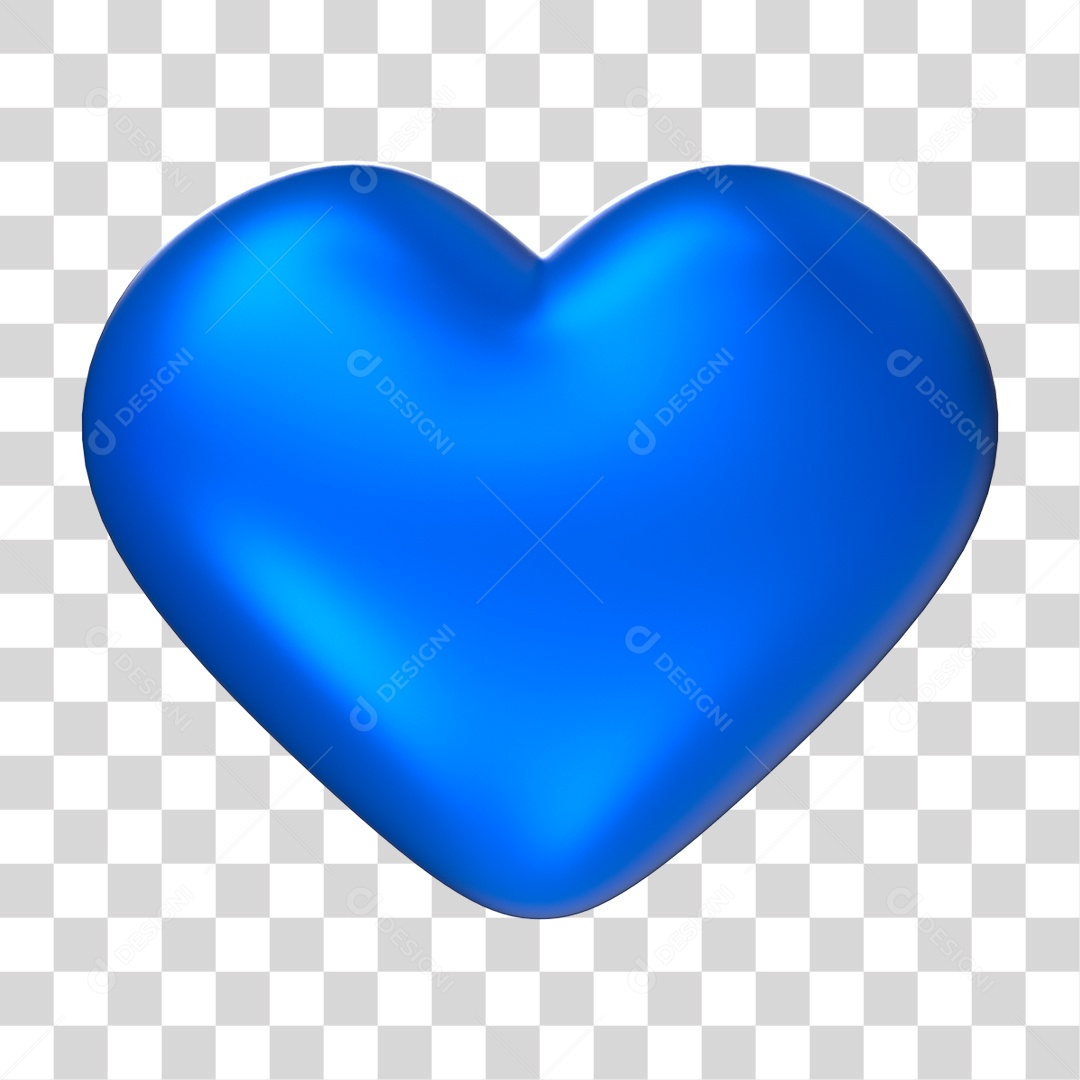 Coração Azul de Conscientização PNG Transparente