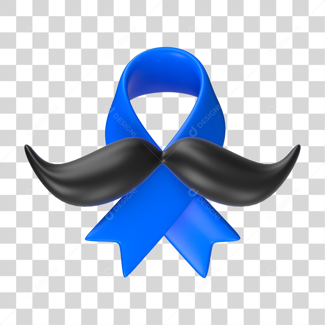 Laço Azul de Conscientização PNG Transparente