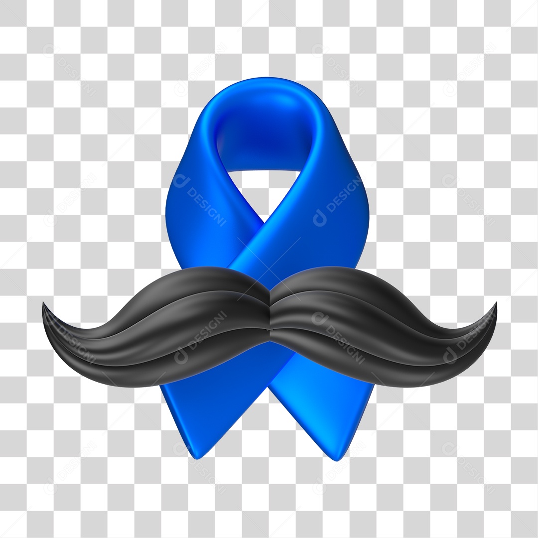 Laço Azul de Conscientização PNG Transparente