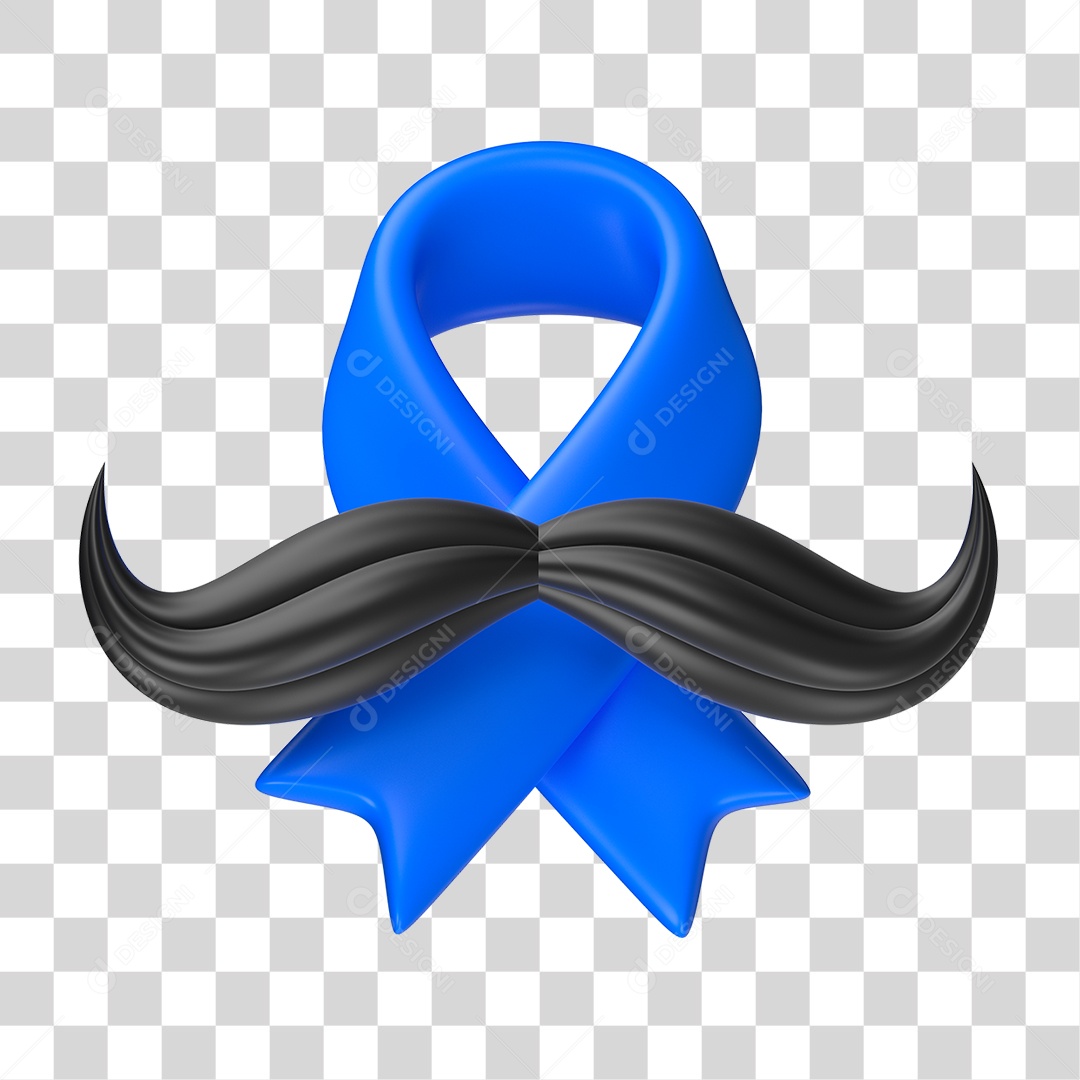 Laço Azul de Conscientização PNG Transparente