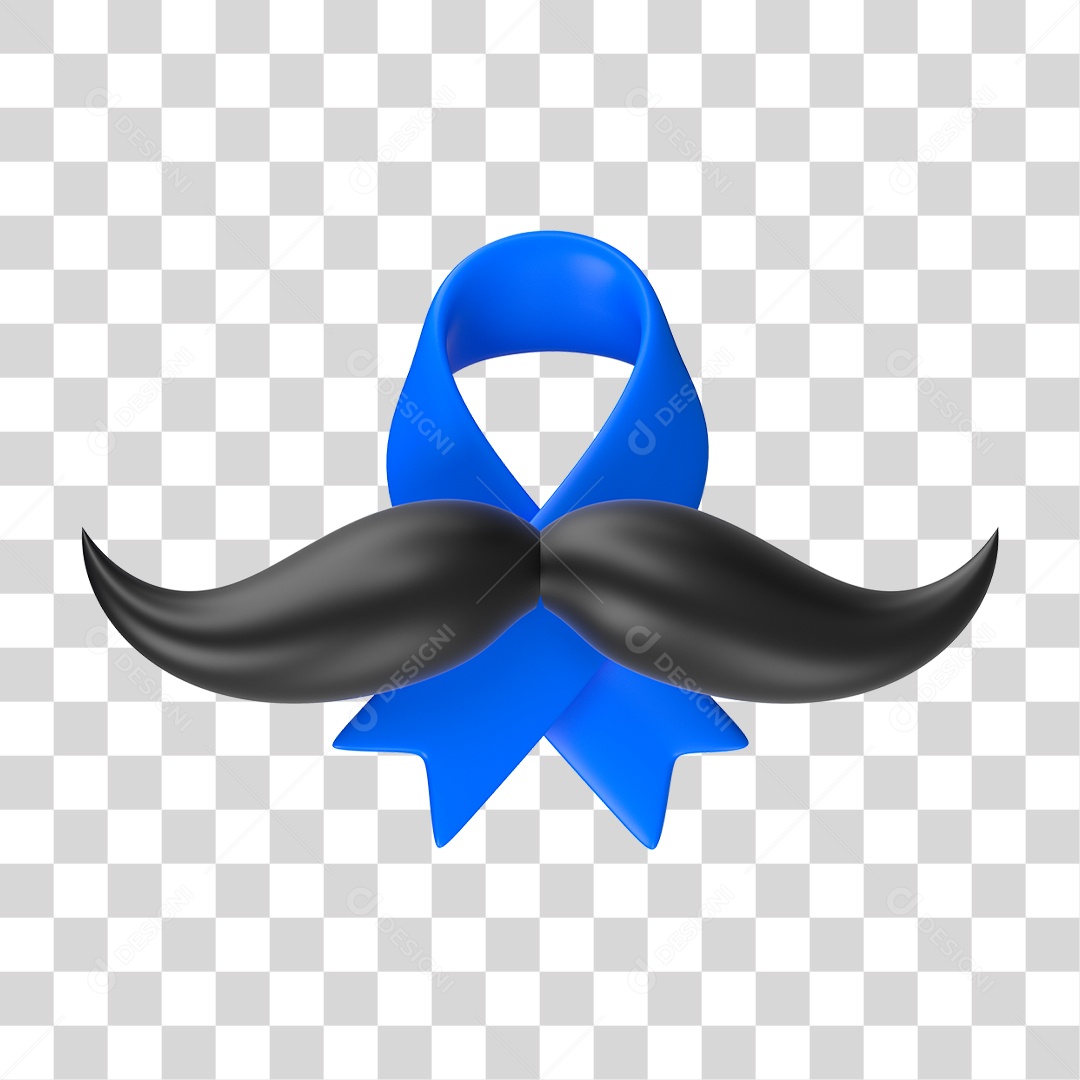 Laço Azul de Conscientização PNG Transparente