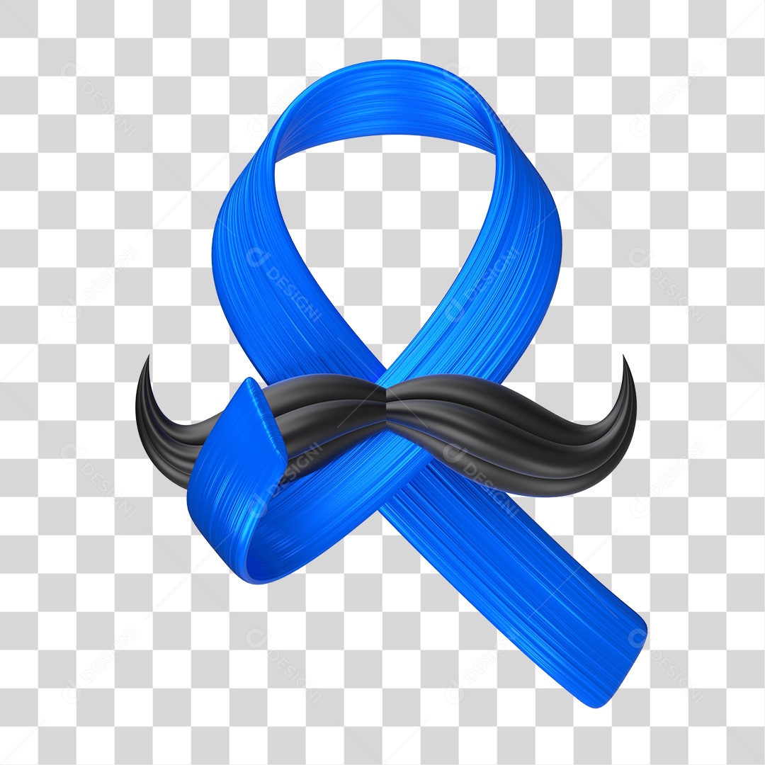 Laço Azul de Conscientização PNG Transparente